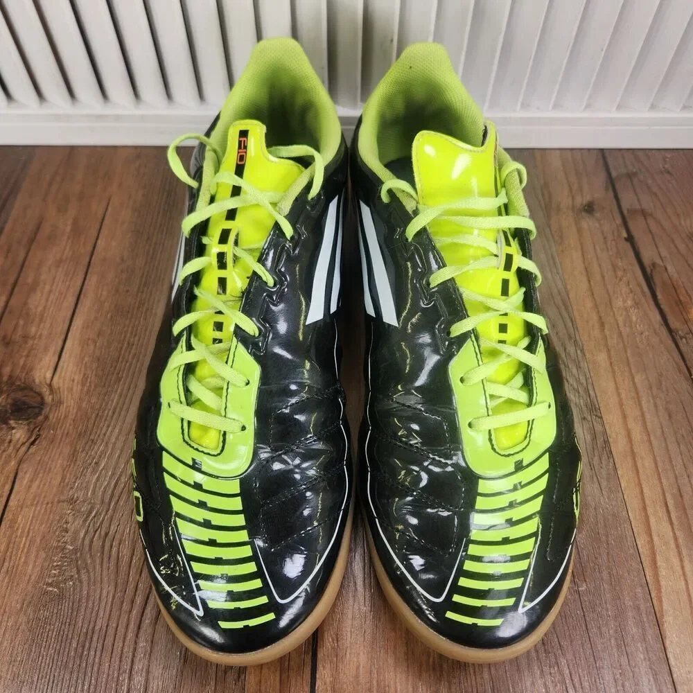 Adidas F50 Adizero TRX Mens Sz 12 Black Green Indoor Soccer Boots Shoes U41856